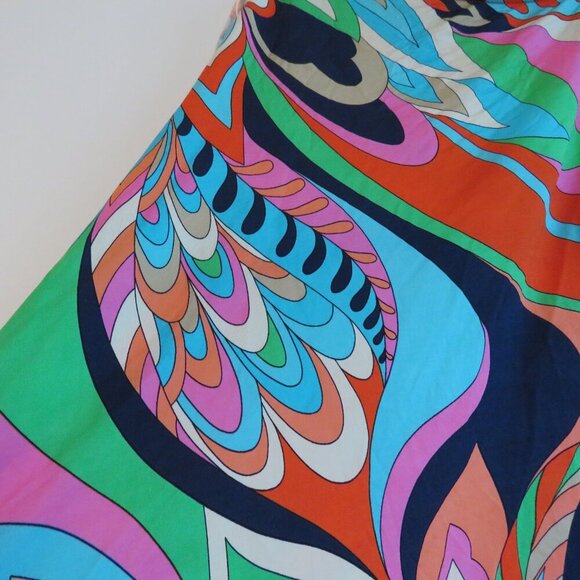 TRINA TURK Multicolor Retro Stretch Swim Cover Up Tie Skirt Vacation Resort Sz S - Picture 6 of 15